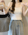 Emerson Low Back Buit-In Bra Polka Top