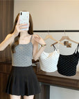 Emerson Low Back Buit-In Bra Polka Top