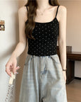 Emerson Low Back Buit-In Bra Polka Top