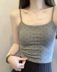 Emerson Low Back Buit-In Bra Polka Top