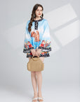 Zuri Retro Style Printed Short Dress
