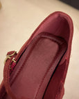 Wine Red Pullback Sling Mules