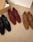Wine Red Black Brown Pullback Sling Mules