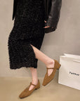 Brown Pullback Sling Mules