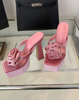 Hyacinth Rose Detail Platform Heels