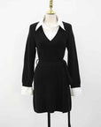 Knit Pseudo short Shirt Dress