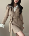 Knit Pseudo short Shirt Dress