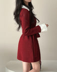 Knit Pseudo short Shirt Dress
