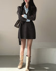 Knit Pseudo short Shirt Dress