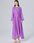Heather Pleated Luxe Maxi Dress