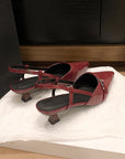 Lucia Sling Back Kitten Heels