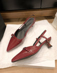 Lucia Sling Back Kitten Heels
