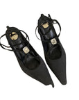 YSL Harlow Crystal Embellished Satin Pumps