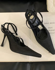 YSL Harlow Crystal Embellished Satin Pumps