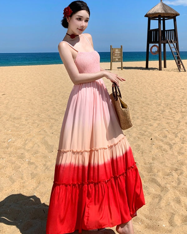 chinese dress ladies Golden Hour Goddess Flowy Maxi Sundress | Cutout Maxi Dress | Backless Flowy Maxi main image 0