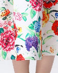 Gabriella Floral Dress-White
