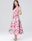 Gabriella Floral Dress-Pink