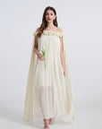 Chiffon sexy long dress rose stereoscopic maxi dress