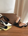 Sling Back block heels