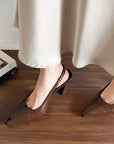 Sling Back block heels