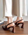 Sling Back block heels