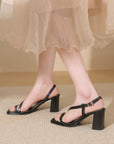 Open Toe Low Heel Sandal