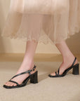 Open Toe Low Heel Sandal