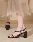 Open Toe Low Heel Sandal