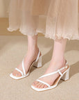Open Toe Low Heel Sandal