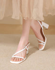 Open Toe Low Heel Sandal