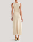 VERV Sandro Beige sleeveless knit maxi dress with buttons