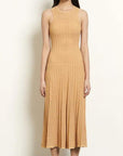VERV Sandro Mustard Knit Midi Dress