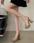 Audrey Block Heel Sandals