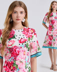 Hattie Printed Shift Dress