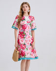 Hattie Printed Shift Dress