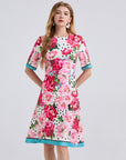 Hattie Printed Shift Dress