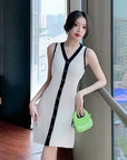 Nina Monochrome Knit Dress