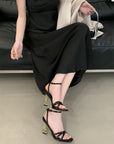 Saint Laurent Open Toe High Heels Pattern 1