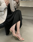 Saint Laurent Open Toe High Heels Pattern 1
