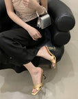 Saint Laurent Open Toe High Heels Pattern 3