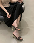 Saint Laurent Open Toe High Heels Pattern 3