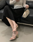 Saint Laurent Open Toe High Heels Pattern 2