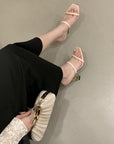 Saint Laurent Open Toe High Heels Pattern 2