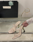 Saint Laurent Open Toe High Heels Pattern 2