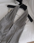 Anahi Pleated Backless Dress