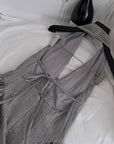 Anahi Pleated Backless Dress