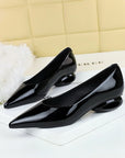 Symphony Oval Heel Sandals- Gloss