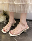 Camila Rivet Transparent Heels