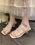 Camila Rivet Transparent Heels