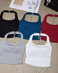 Noelle Halter Embellished Neck Built-In Top